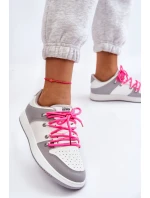 Dámské klasické dvoušněrovací tenisky bílo-šedé Jella