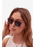 Dámské sluneční brýle se stříbrným detailem šedé