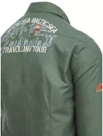 Pánská zelená košile FashionStreet DX2277 Pánská zelená košile FashionStreet DX2277