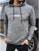 Pánská antracitová mikina s potiskem FashionStreet BX5713