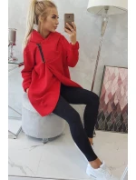 Krátká mikina na zip červená Krátká mikina na zip červená