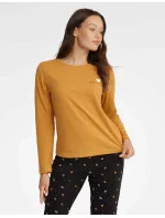 Dámské pyžamo Grind 40932-18X Hořčicová a černá - Henderson Ladies Dámské pyžamo Grind 40932-18X Hořčicová a černá - Henderson Ladies