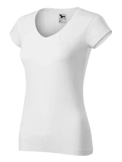 Fit V-neck tričko dámské bílá
