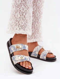 Vzory Sandály Dámské Na Platformě Modré Sorina