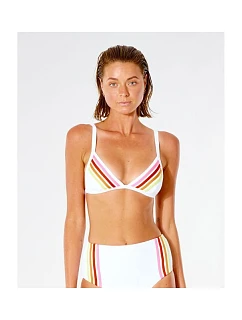 GORA-BIKINI RIP CURL Wave Shapers Stripe Banded Tri - bílý