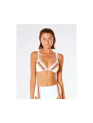 GORA-BIKINI RIP CURL Wave Shapers Stripe Banded Tri - bílý GORA-BIKINI RIP CURL Wave Shapers Stripe Banded Tri - bílý