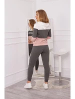 Sada s potiskem v barvě ecru+grafitová barva