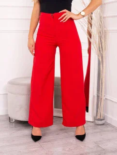 Široké kalhoty červené