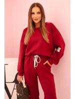 Komplet mikina + kalhoty máslově švestková