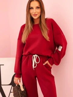 Komplet mikina + kalhoty máslově švestková