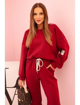 Komplet mikina + kalhoty máslově švestková