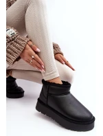 Kožené Dámské Sněžníky Na Platformě Černé Loreley