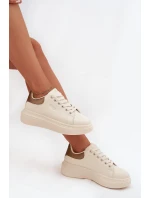 Dámské sneakersy na platformě Big Star SS274246 světle béžové