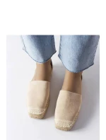 Dámské espadrilky 22883 Béžová se stříbrnou - FLYFOR