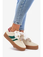 Dámské Tenisky S Výšivkami Béžové Jariana