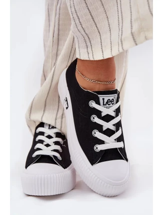 Dámské trampky na platformě LEE ISLA C WOMEN LOW – černé