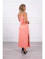 Boho šaty 8893 lososová - Kesi Boho šaty 8893 lososová - Kesi