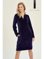 Dámská velurová tunika LAUREN 3028 Tmavě modrá - Taro Dámská velurová tunika LAUREN 3028 Tmavě modrá - Taro