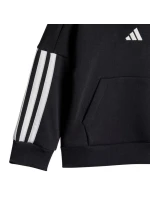 Adidas Essentials Joggers 3 Stripes Fleecová mikina s kapucí Black JD6484