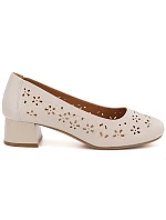 Dámské otevřené béžové lodičky Sergio Leone SK180