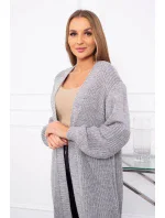 Svetr dlouhý kardigan tmavě šedý Svetr dlouhý kardigan tmavě šedý