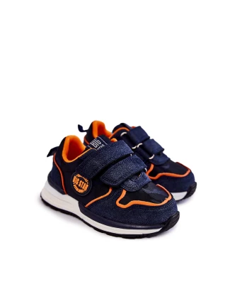 Dětská sportovní obuv na suchý zip Memory Foam System Big Star KK374183 Námořnická modrá