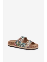 Vzorované Dámské Pantofle Na Korkové Platformě S Přezkami Lee Cooper LCW-25-35-3480L Multicolor