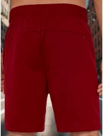 FashionStreet bordó pánské teplákové kraťasy SX2471
