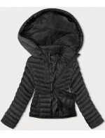 Černá dámská bunda pro přechodné období s kapucí (5M3170-392) Černá dámská bunda pro přechodné období s kapucí (5M3170-392)