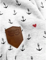 Světle šedá dámská vzorovaná mikina (2304)