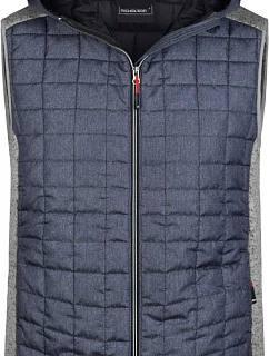 Daiber JN 768 Pánská pletená hybridní vesta 02.0768 light melange/anthracite melange