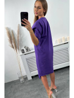 Tmavě fialové oversize šaty