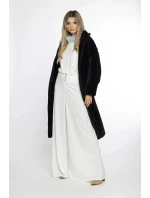 Černý dámský plyšový oversize kabát Ann Gissy (AG1-J9172)