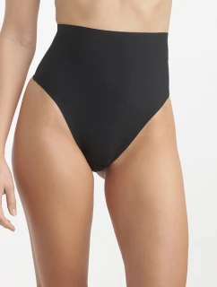 Dámská tanga s vyšším pasem DIM INVISIBLE MID WAIST THONG - DIM - černá