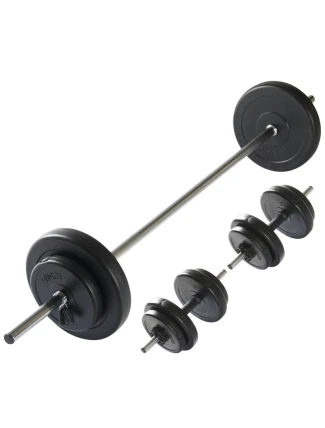 NASTAVITELNÁ SADA ČINEK VIRTUFIT - SADA ČINEK - 30,5 KG - ČERNÁ