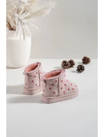 Dětské sněhule s jahodami růžové Gracina