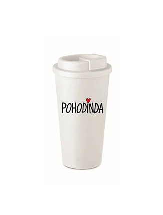 POHODINDA - bílý termohrnek 475 ml