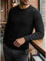 Pánský černý svetr FashionStreet WX1880