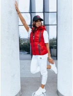 Dámská prošívaná vesta WISE OWL červená FashionStreet TY3783