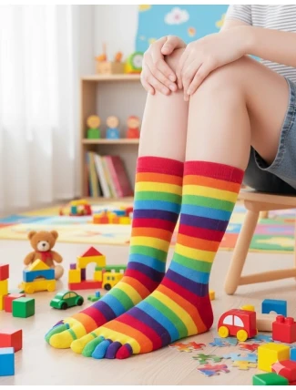 Podkolenky Rebecca 44005 Pruhované prsty 35-40 Podkolenky Rebecca 44005 Pruhované prsty 35-40