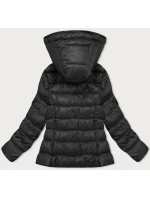 Černá dámská prošívaná zimní bunda s kapucí (YP-22075-1) Černá dámská prošívaná zimní bunda s kapucí (YP-22075-1)