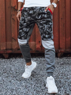 Pánské kamuflážní antracitové tepláky FashionStreet UX4427