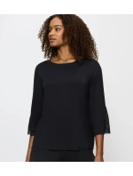 Dámský pyžamový top Aura Spotlight Top - BLACK - černý 0004 - TRIUMPH Dámský pyžamový top Aura Spotlight Top - BLACK - černý 0004 - TRIUMPH