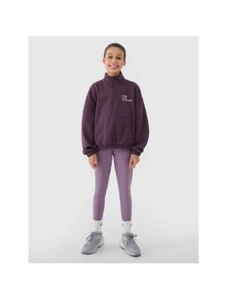 Dívčí mikina bez kapuce 4F 4FJRSS25TSWSF2058-50S Dívčí mikina bez kapuce 4F 4FJRSS25TSWSF2058-50S