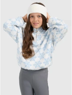 4FWarm oversize dívčí fleece s potiskem 4F 4FJRAW25TFLEF440-90A