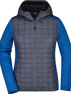 Daiber JN 771 Dámská pletená hybridní bunda 02.0771 royal melange/anthracite melange