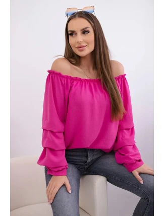 Španělská halenka s ozdobnými rukávy fuchsie Španělská halenka s ozdobnými rukávy fuchsie