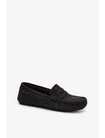 Dámské mokasíny z broušené kůže Big Star – černé Dámské mokasíny z broušené kůže Big Star – černé