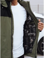 Pánská zimní bunda s odepínací kapucí zelená FashionStreet TX4913
