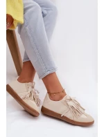 Dámské tenisky s třásněmi Béžové Dorivelle